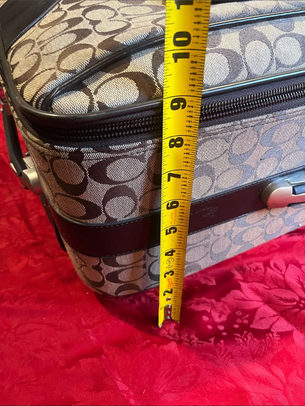 Coach Signature Canvas Carry-On in Brown and Tan - Picture 12 of 16